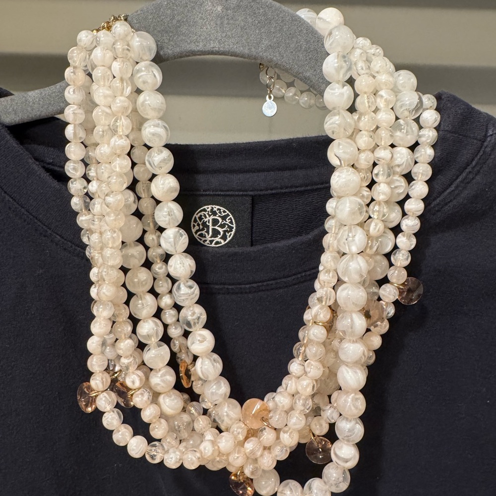 Baublebar light pink statement necklace